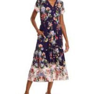 NWT Johnny Was PLUS Elsa Tiered Henley Knit Dress - 1X